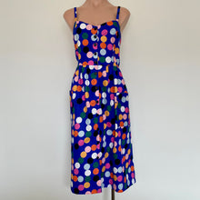 Load image into Gallery viewer, Odette Dress - Spots on Cobalt