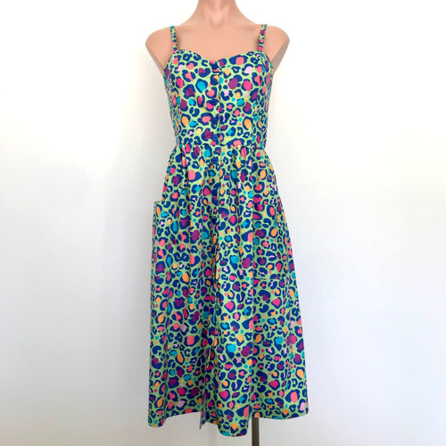 Odette Sun Dress - Neon Leopard