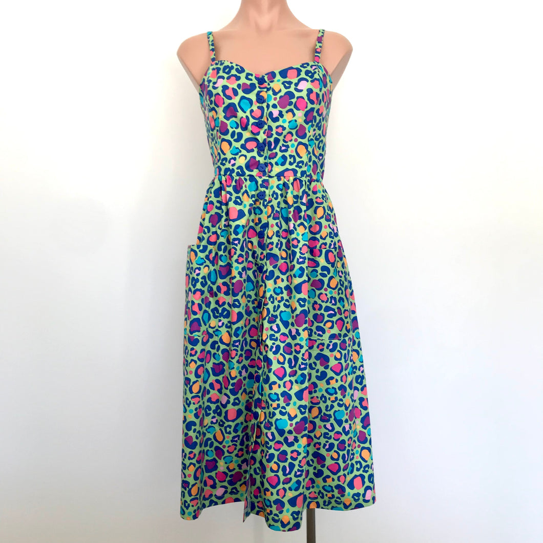 Odette Sun Dress - Neon Leopard