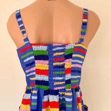 Load image into Gallery viewer, Odette Sun Dress - Multi Stripe Periwinkle