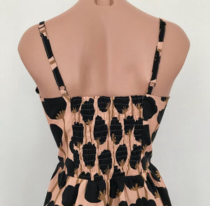 Odette Dress - Tulips Black