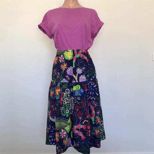 Tiered Skirt - Secret Sea Garden
