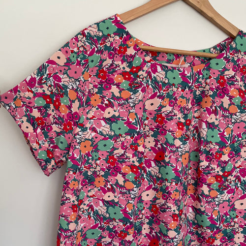 Celia Top - Floral Fest Pink