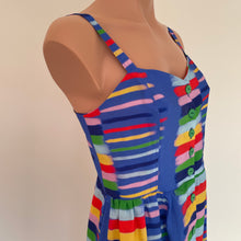 Load image into Gallery viewer, Odette Sun Dress - Multi Stripe Periwinkle