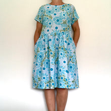 Load image into Gallery viewer, Zoe Dress - Big Blue Blooms