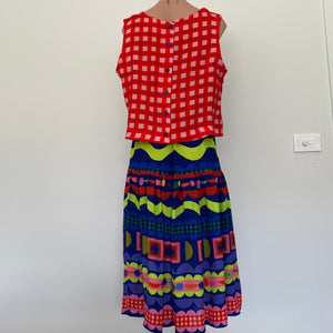 Olinda top and skirt set - Sweet Fritti (Blue front)