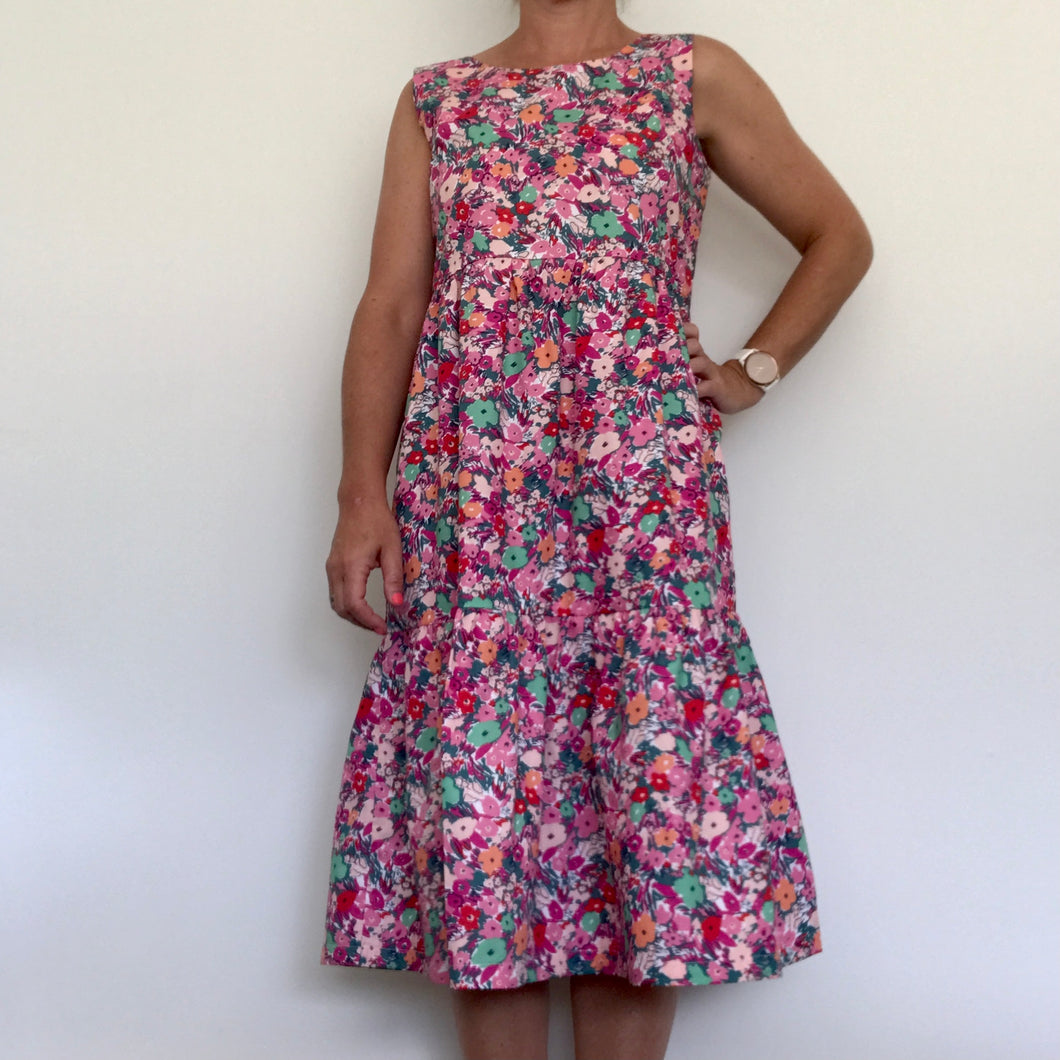 Bella Dress - Floral Fest Pink