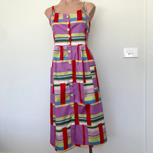 Load image into Gallery viewer, Odette Dress - Pastel Red Stripes