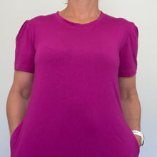 Load image into Gallery viewer, Lilly Tee Dress - Cerise