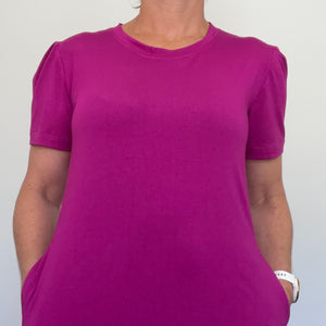 Lilly Tee Dress - Cerise