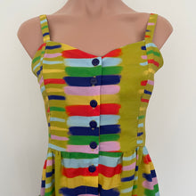 Load image into Gallery viewer, Odette Sun Dress - Multi Stripe Chartreuse