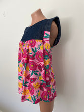 Load image into Gallery viewer, Alicia Top - Pink Floral and Denim