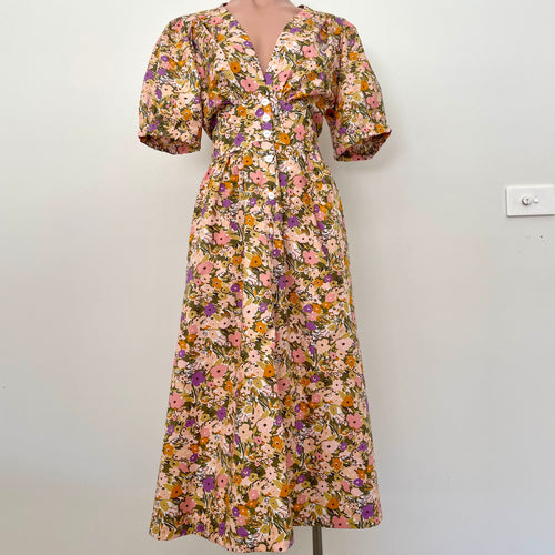 Melody Dress - Floral Fest Peach