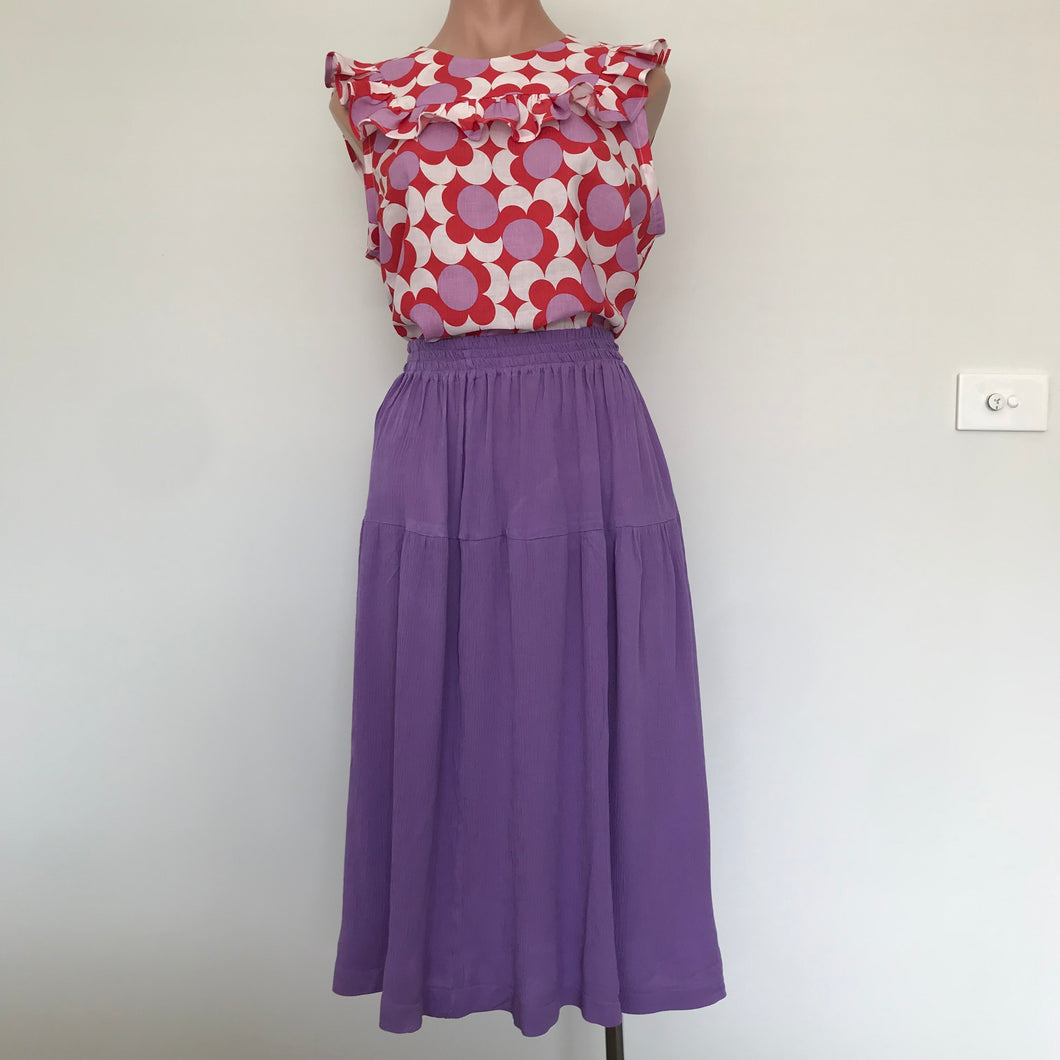 Two tiered Skirt - Bougainvillea