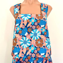 Load image into Gallery viewer, Bonnie Top - Cobalt Coral Floral