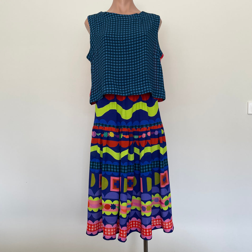 Olinda top and skirt set - Sweet Fritti (Blue front)