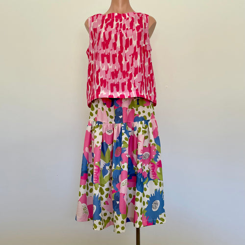 Olinda top and skirt set - Fiesta Peridot