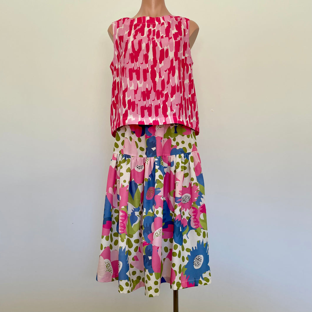 Olinda top and skirt set - Fiesta Peridot