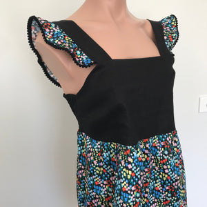 Molly Top - Tiny Garden Black