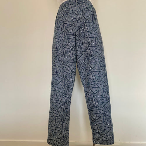 Jessie Pants - Navy Leaves