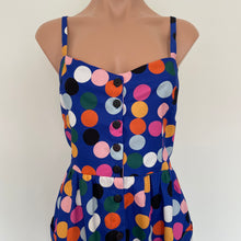Load image into Gallery viewer, Odette Dress - Spots on Cobalt