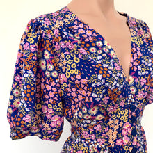 Load image into Gallery viewer, Melody Dress - Cluster Floral on Cobalt Blue