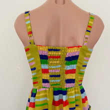 Load image into Gallery viewer, Odette Sun Dress - Multi Stripe Chartreuse