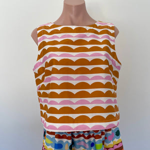 Olinda top and skirt set - Colour Bomb Lines