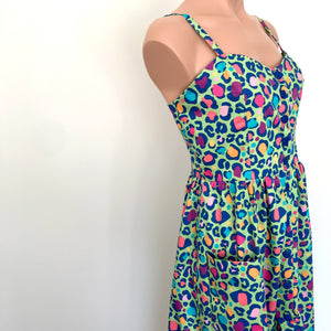 Odette Sun Dress - Neon Leopard