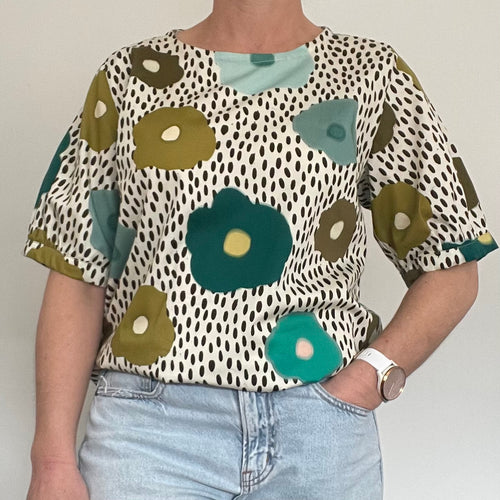 Evie top (short sleeve) - Powder Green