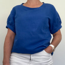 Load image into Gallery viewer, Evie top (short sleeve) - Cobalt