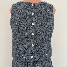 Load image into Gallery viewer, Olinda top - Navy Leaves