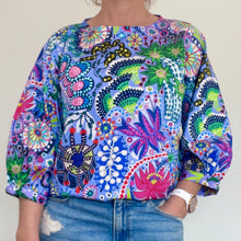Load image into Gallery viewer, Evie top - Neon Sea (long sleeve)