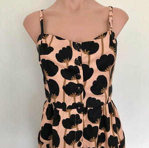 Odette Dress - Tulips Black