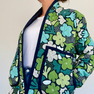 Quilted Coat - Scandi Floral
