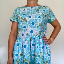 Load image into Gallery viewer, Zoe Dress - Big Blue Blooms