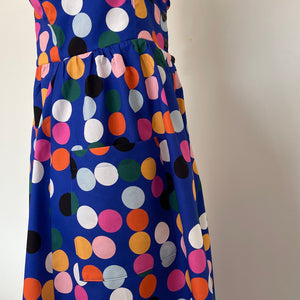 Odette Dress - Spots on Cobalt