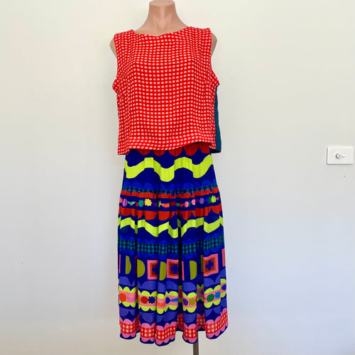 Olinda top and skirt set - Sweet Fritti (red front)