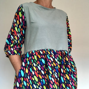 Harlow Dress - Rainbow Drops