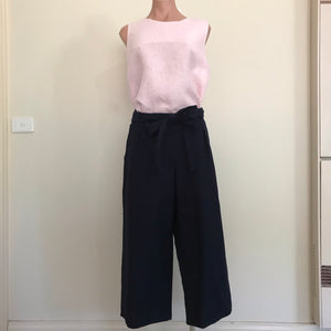 Jessie Linen Pants - navy