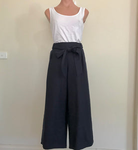 Jessie Linen Pants - navy